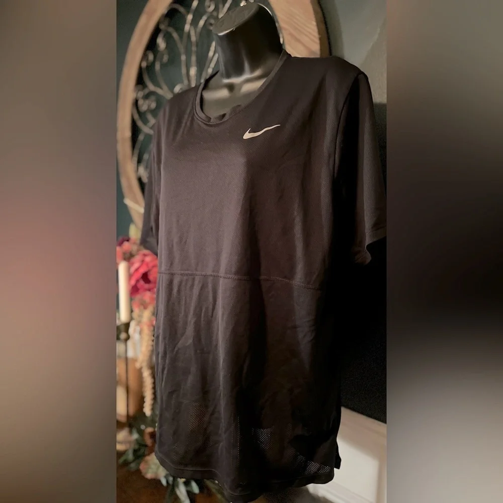 Nike Black Tee with White Swoosh